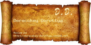 Derecskey Dorottya névjegykártya